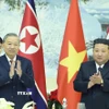 Tổng Bí thư Tô Lâm và Tổng Bí thư, Chủ tịch Quốc vụ Triều Tiên Kim Jong Un. (Ảnh: Thống Nhất/TTXVN)