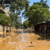 Một con phố thuộc phường Phan Đình Phùng, tỉnh Thái Nguyên sau khi nước lũ rút. (Ảnh: Hoàng Nguyên/TTXVN)