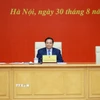 Thủ tướng Phạm Minh Chính kết luận cuộc họp. (Ảnh: Dương Giang/TTXVN)