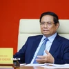 Thủ tướng Phạm Minh Chính chủ trì cuộc họp. (Ảnh: Dương Giang/TTXVN)