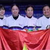 Các thành viên đội tuyển bi sắt nữ Việt Nam vô địch thế giới. (Nguồn: FFPJP)