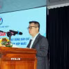 Nhà báo Lê Quốc Minh, Ủy viên Trung ương Đảng, Chủ tịch Hội Nhà báo Việt Nam, Tổng Biên tập Báo Nhân dân, Phó Trưởng ban Tuyên giáo và Dân vận Trung ương, phát biểu khai mạc Hội nghị. (Ảnh: Chu Quốc Hùng/TTXVN)