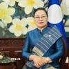 Đại sứ Lào tại Việt Nam Khamphao Ernthavanh trả lời phỏng vấn. (Ảnh: Việt Đức/TTXVN)