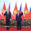 Thủ tướng Phạm Minh Chính chủ trì lễ đón Thủ tướng Séc Petr Fiala thăm chính thức Việt Nam ngày 21/4/2023. (Ảnh: Dương Giang/TTXVN)