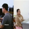Đối tượng Nguyễn Phạm Ngọc Lâm và Lê Thị Ngọc Hạnh tại cơ quan điều tra. (Ảnh: Công an Đồng Nai/ TTXVN phát)