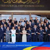 Các Bộ trưởng ASEAN và đại diện EU trước phiên khai mạc Hội nghị, tại Trung tâm Hội nghị quốc tế ở thủ đô Bandar Seri Begawan, Brunei. (Ảnh: Bùi Hoàn/TTXVN)