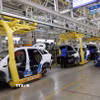 Xưởng lắp ráp xe ôtô của hãng BYD, Trung Quốc. (Ảnh: Công Tuyên/TTXVN)
