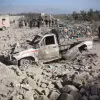 Thiệt hại sau loạt không kích của Pakistan tại tỉnh Nangarhar, Afghanistan ngày 22/2. (Ảnh: THX/TTXVN)