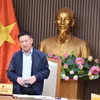 Phó Thủ tướng Hồ Đức Phớc phát biểu tại cuộc họp. (Nguồn: Báo điện tử Chính phủ)
