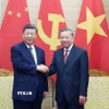 Tổng Bí thư Tô Lâm và Tổng Bí thư, Chủ tịch nước Trung Quốc Tập Cận Bình. (Ảnh: Thống Nhất/TTXVN)