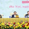 Thủ tướng Phạm Minh Chính chủ trì hội nghị. (Ảnh: Dương Giang/TTXVN)
