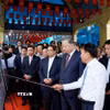 Tổng Bí thư Tô Lâm, Thủ tướng Phạm Minh Chính và đoàn công tác Trung ương kiểm tra thực địa tại ga Đồng Đăng. (Ảnh: Thống Nhất/TTXVN)