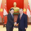 Tổng Bí thư Tô Lâm tiếp Thủ tướng Singapore, Tổng Thư ký Đảng Hành động Nhân dân Singapore (PAP) Lawrence Wong. (Ảnh: Thống Nhất/TTXVN)