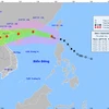 Vị trí tâm bão và đường đi dự kiến của bão số 3. (Nguồn: Trung tâm Dự báo Khí tượng Thủy văn Quốc gia)