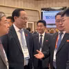 Phó Chủ tịch Quốc hội Trần Quang Phương gặp Phó Chủ tịch Hội nghị Nhân dân Tối cao Triều Tiên Maeng Kyung Il. (Nguồn: Báo Nhân dân)