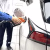 Hoạt động kinh doanh tại một cửa hàng xăng dầu trên địa bàn Hà Nội. (Ảnh: Quốc Lũy/TTXVN)