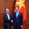 Phó Thủ tướng, Bộ trưởng Bộ Ngoại giao Bùi Thanh Sơn tiếp Thư ký Điều hành Ủy ban Kinh tế và Xã hội khu vực châu Á-Thái Bình Dương của Liên hợp quốc. (Ảnh: An Đăng/TTXVN)