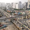 Nút giao Khuất Duy Tiến-Nguyễn Xiển. (Ảnh: Tuấn Anh/TTXVN)