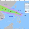 Vị trí và đường đi dự kiến của bão Matmo. (Nguồn: Trung tâm Dự báo Khí tượng Thủy văn Quốc gia)