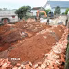 Khởi công xây dựng nhà cho gia đình người có công gặp khó khăn về nhà ở trên địa bàn tỉnh Bắc Giang. (Ảnh: Danh Lam/TTXVN)