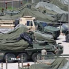 Xe quân sự tại căn cứ của Mỹ ở Dongducheon, cách thủ đô Seoul của Hàn Quốc 41km về phía Bắc. (Ảnh: Yonhap/TTXVN)