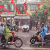 Cảnh báo mưa dông kèm lốc sét ở Hà Nội. (Ảnh: Thanh Tùng/TTXVN)