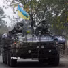 Binh sỹ Ukraine tuần tra tại thành phố Kramatorsk ở vùng Donetsk. (Ảnh: AFP/TTXVN)