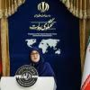 Người phát ngôn Chính phủ Iran Fatemeh Mohajerani. (Ảnh: IRNA/TTXVN)