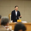 Phó Thủ tướng Trần Hồng Hà phát biểu tại cuộc họp. (Ảnh: Diệp Trương/TTXVN)