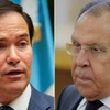 Ngoại trưởng Mỹ Marco Rubio (trái) và người đồng cấp Nga Sergei Lavrov. (Nguồn: AFP)