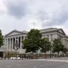 Trụ sở Bộ Tài chính Mỹ ở Washington, D.C. (Ảnh: THX/TTXVN)