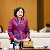 Thống đốc Ngân hàng Nhà nước Việt Nam Nguyễn Thị Hồng phát biểu. (Ảnh: Doãn Tấn/TTXVN)