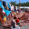 Người di cư tại khu tạm trú ở Reynosa, Tamaulipas, Mexico. (Ảnh: THX/TTXVN)