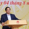 Thủ tướng Phạm Minh Chính chủ trì phiên họp lần thứ nhất của Ban Chỉ đạo quốc gia về phát triển kinh tế tư nhân. (Ảnh: Dương Giang/TTXVN)
