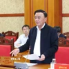 Ông Trần Cẩm Tú, Ủy viên Bộ Chính trị, Thường trực Ban Bí thư, phát biểu chỉ đạo. (Ảnh: Phương Hoa/TTXVN)