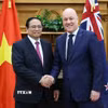 Thủ tướng Phạm Minh Chính và Thủ tướng New Zealand Christopher Luxon tại Hà Nội chiều 26/2/2025. (Ảnh: Dương Giang/TTXVN)