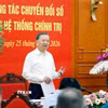 Tổng Bí thư, Chủ tịch nước Tô Lâm phát biểu tại Phiên họp chuyên đề về công tác chuyển đổi số trong hệ thống chính trị. (Ảnh: Thống Nhất/TTXVN)