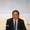 Thủ tướng Lào Sonexay Siphandone phát biểu tại buổi tiếp. (Ảnh: Xuân Tú/TTXVN)