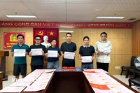 Nhóm đối tượng bị bắt giữ trong chuyên án lừa đảo tiền ảo quy mô lớn. (Nguồn: Công an Đà Nẵng)