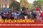 Háo hức với "Vũ điệu khăn rằn" trong đại lễ kỷ niệm 50 năm giải phóng miền Nam