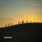 Đồi cát ở Mũi Né khi hoàng hôn. (Ảnh: Mai Mai/Vietnam+)