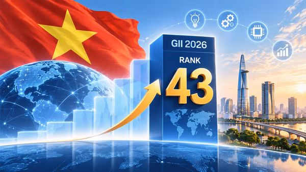 Thứ hạng Việt Nam thay đổi đáng kể trong chỉ số đổi mới sáng tạo toàn cầu