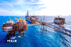 Giàn khoan của Vietsovpetro. (Ảnh: TTXVN phát)