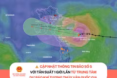Hướng dẫn cập nhật thông tin liên tục (với tần suất 1 giờ/ 1 lần) về cơn bão số 5. (Nguồn: Cục Quản lý đê điều và Phòng, chống thiên tai)