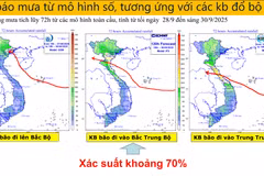 Kịch bản bão đi vào khu vực Bắc Trung Bộ. (Nguồn: Cục Khí tượng thủy văn)