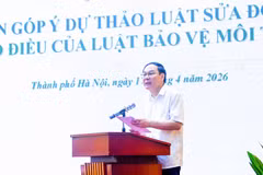 Thứ trưởng Bộ Nông nghiệp và Môi trường Lê Công Thành phát biểu.