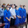 Các bị cáo tại phiên tòa xét xử phúc thẩm, ngày 25/9. (Ảnh: Phạm Kiên/TTXVN)
