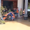 Nhiều hộ gia đình ở Đa Hội, xã Hợp Thịnh, tỉnh Bắc Ninh bị cô lập do nước lũ. (Ảnh: Phan Phương/TTXVN)