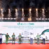 Các đại biểu thực hiện nghi thức khởi công Dự án nhà ở cho lực lượng vũ trang Công an nhân dân tại ô quy hoạch ký hiệu 3-2 và 3-4 thuộc quy hoạch phân khu Đô thị N9, xã Đông Anh, thành phố Hà Nội. (Ảnh: Phạm Kiên/TTXVN)