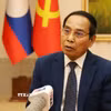 Đồng chí Bounthong Chitmany, Ủy viên Bộ Chính trị, Thường trực Ban Bí thư Trung ương Đảng Nhân dân Cách mạng Lào, Phó Chủ tịch nước CHDCND Lào, trả lời phỏng vấn phóng viên TTXVN. (Ảnh: Xuân Tú/TTXVN)